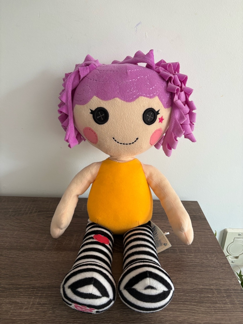 Lalaloopsy Build A Bear Peanut Big Top Plush Soft Doll Fabric Purple Hair